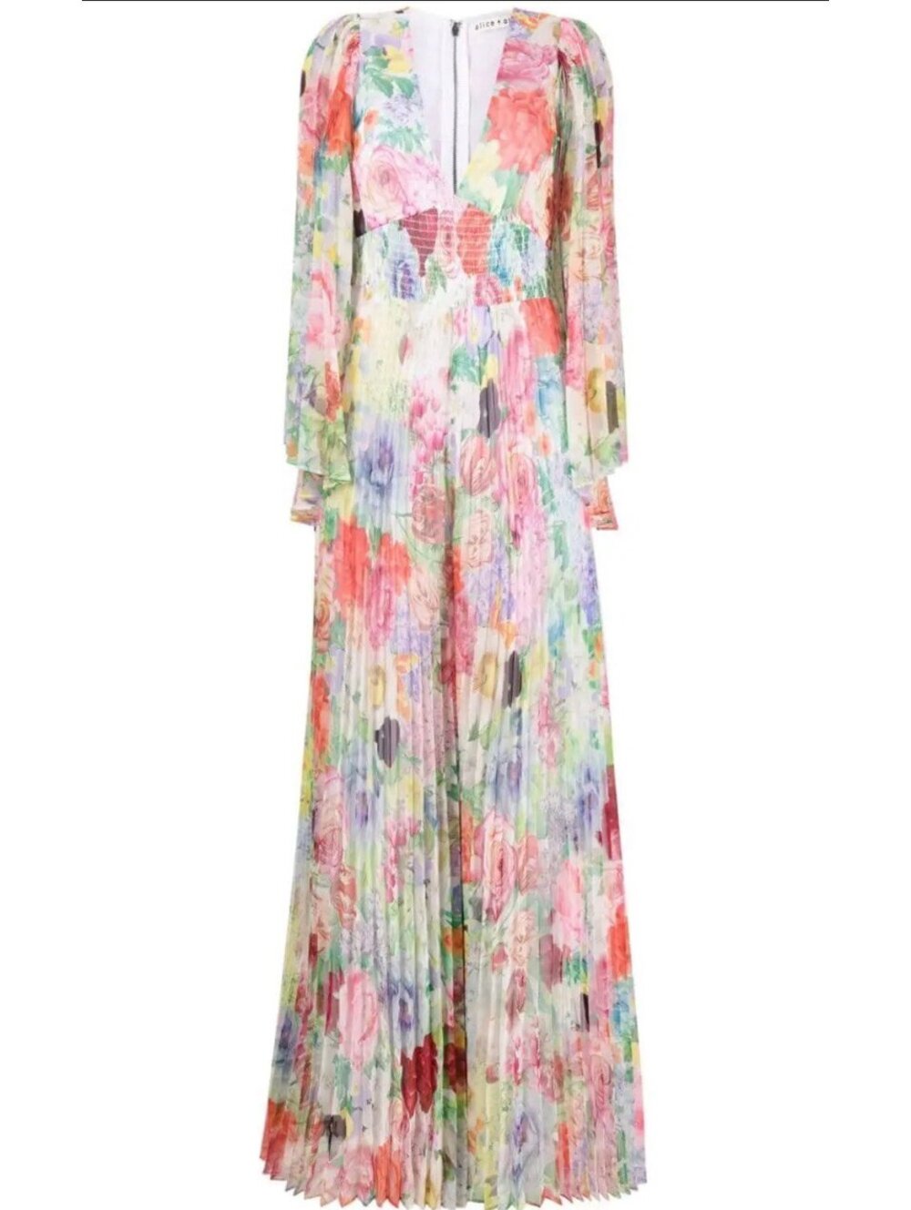 NWT Alice and Olivia Bennet Pleated Wide Leg Jumpsuit Sz 10 - Picture 8 of 9